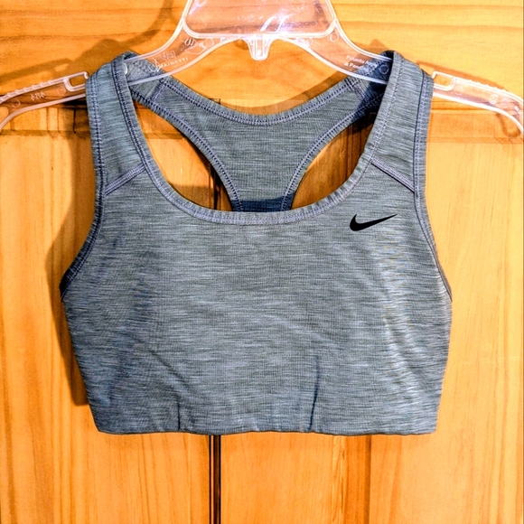 Nike Other - Nike Women's Sports Bra Size Medium Heathered Gray Dri-Fit Athletic Racerback